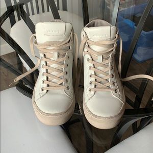 All Saints hi tops. With suede and leather